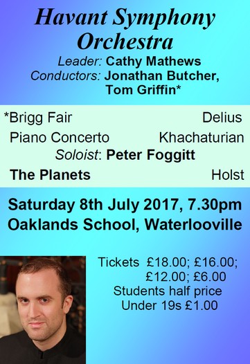 HSO Concert at Oaklands School 8th July 2017